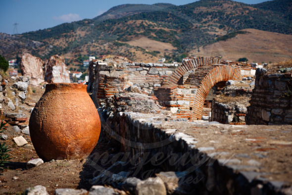 Ancient large clay pot in Selcuk / Ephesus. Turkey